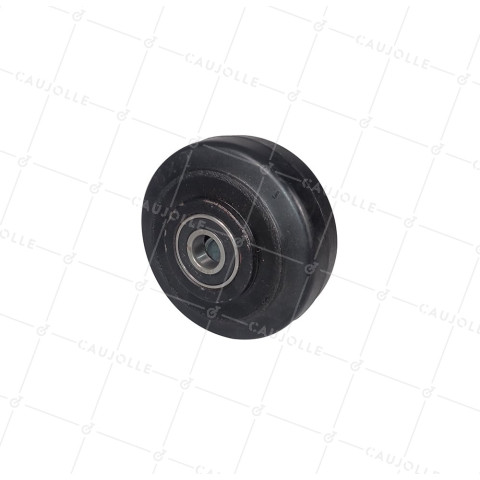 Wheel IN CAST IRON Tread FLEXIBLE CLASSIC DIAMETER 125 MM AXLE 20MM - S2750F125/50 STANDARD • Caujolle