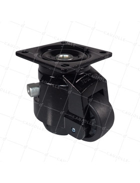 ROULETTE PIVOTANTE QUICK BLOCK DIAMÈTRE 62 MM CHARGE 500 KG - STABILISATOR 62 CLIQUET • Caujolle