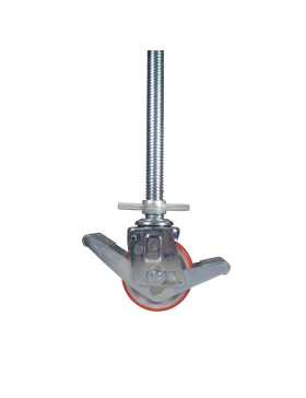 ROULETTE A TIGE FILETEE A FREIN POUR ECHAFAUDAGE DIAMETRE 150MM CHARGE 300 KG