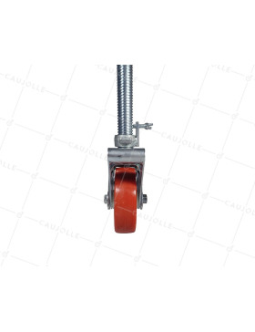 ROULETTE A TIGE FILETEE A FREIN POUR ECHAFAUDAGE DIAMETRE 150MM CHARGE 300 KG