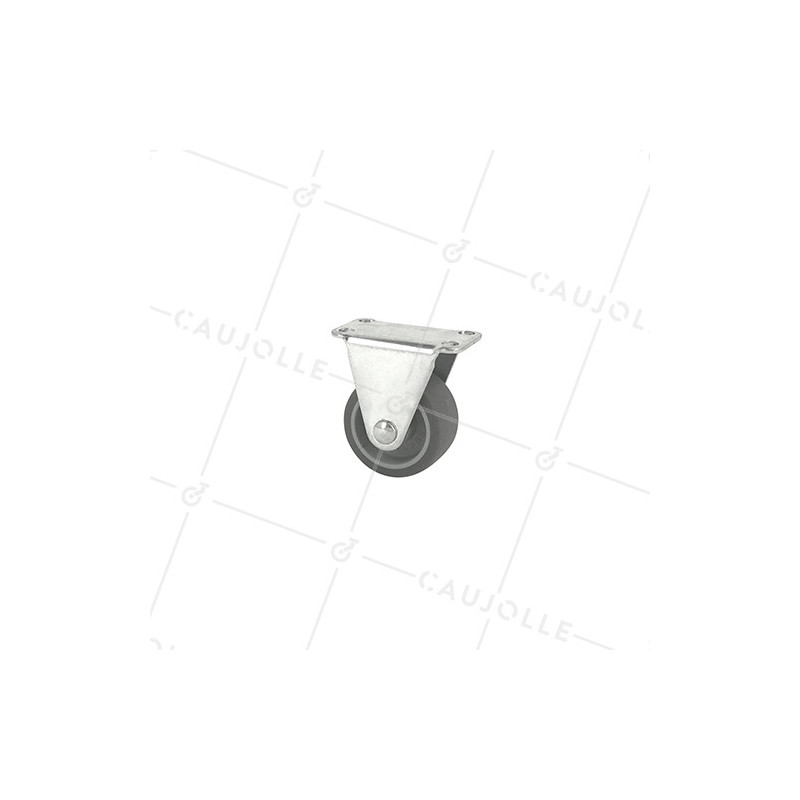 ROULETTE FIXE EN CAOUTCHOUC ECO DIAMETRE 38MM CHARGE 28KG - S17C 38