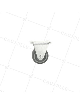 ROULETTE FIXE EN CAOUTCHOUC ECO DIAMETRE 38MM CHARGE 28KG - S17C 38