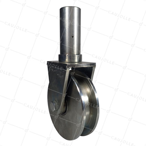 Wheel OF SWIVEL GATE WITH ROUND GROOVE DIAMETER 175M LOAD 800 KG - MTSP PIV 175 GC • Caujolle