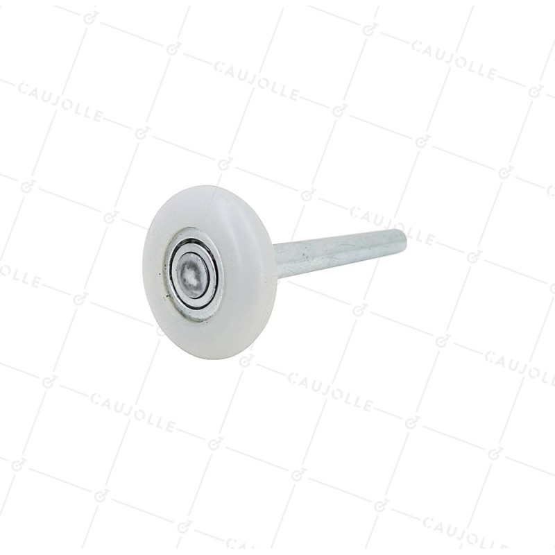 ROULETTE DE PORTE DE GARAGE DIAMETRE 46 MM LONGUEUR 95 MM - GUIDE 46 MM LONG 4' PORTE SECTIONNELLE