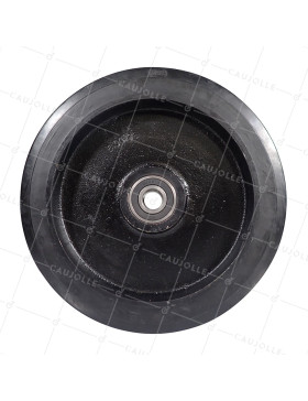 ROUE EN FONTE BANDAGE SOUPLE DIAMÈTRE 400 MM CHARGE 1250 KG AXE 30 MM - S2750F 400