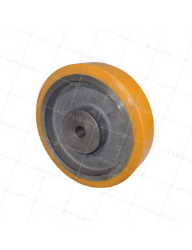 Wheel POLYURETHANE WHEEL DIAMETER 200/50 MM LOAD 950KG - SFPU 200/50 CLAMP A20 • Caujolle