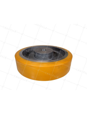 ROUE A CLAVETER EN POLYURETHANE DIAMETRE 200/50 MM CHARGE 950KG - SFPU 200/50 A CLAVETER A20