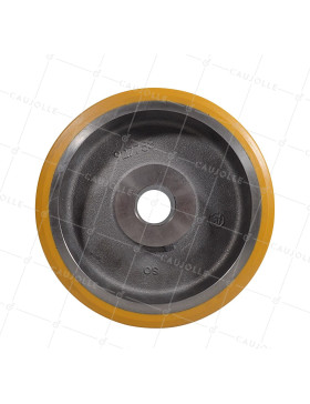 ROUE A CLAVETER EN POLYURETHANE DIAMETRE 300/80 MM CHARGE 2000KG - SFPU 300/80 A CLAVETER A50