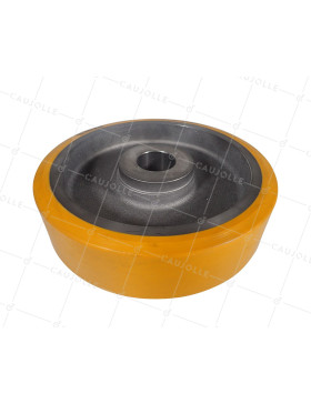 ROUE A CLAVETER EN POLYURETHANE DIAMETRE 300/80 MM CHARGE 2000KG - SFPU 300/80 A CLAVETER A50