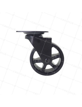 Castor BLACK DESIGN Wheel NYLON DIAMETER 75 MM LOAD 45KG - BLACKNYLON 75P
