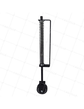 ROULETTE DE PORTAIL EXTRA LONGUE A RESSORT DIAMETRE 100 MM CHARGE 100 KG