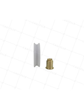 Wheel BRICK WITH BRASS RIVET AXLE DIAMETER 30 MM LOAD 25 KG AXLE 7 MM