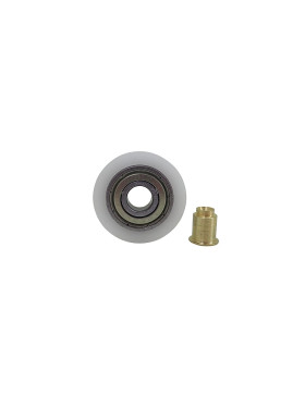 GALET BRIQUET AVEC AXE EN LAITON A SERTIR DIAMETRE 30 MM CHARGE 25 KG AXE 7 MM