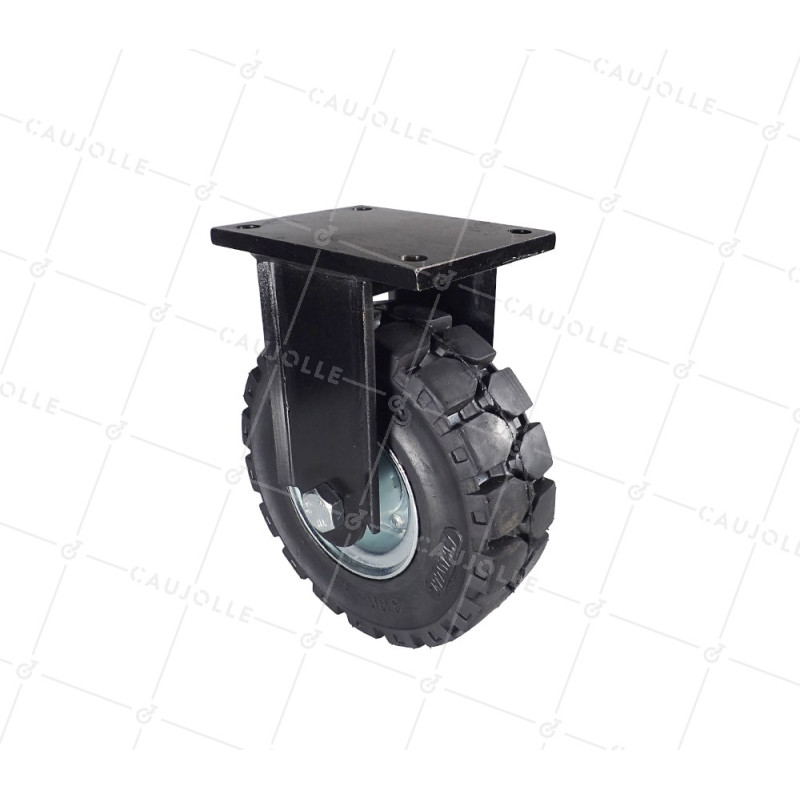 ROULETTE TOUT TERRAIN POUR OBSTACLE DIAMETRE 250 MM CHARGE 450 KG - SERIE TITAN FIXE 250