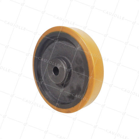 ROUE A CLAVETER EN POLYURETHANE DIAMETRE 250/50 MM CHARGE 1100KG - SFPU 250/50 A CLAVETER A25 • Caujolle