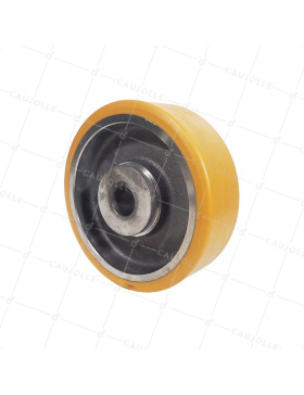 Wheel POLYURETHANE CLAMPING WHEEL DIAMETER 250/80 MM LOAD 1600KG - SFPU 250/80 CLAMPING A40 • Caujolle