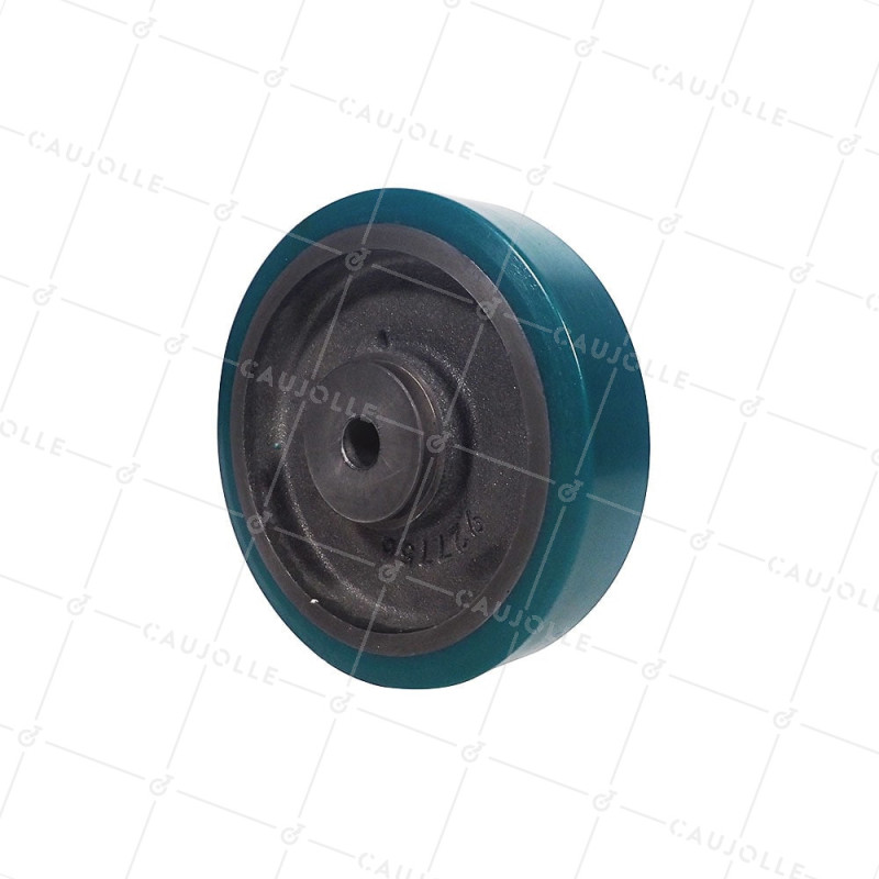 ROUE D'ENTRAINEMENT A CLAVETER EN POLYURETHANE SOUPLE DIAMETRE 200/50 MM CHARGE 950KG - SFPU 200/50 A CLAVETER A20 SOUPLE