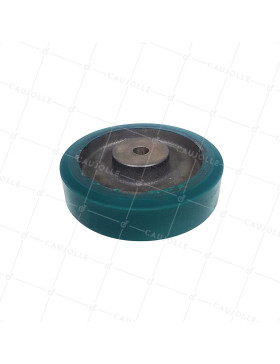 ROUE D'ENTRAINEMENT A CLAVETER EN POLYURETHANE SOUPLE DIAMETRE 200/50 MM CHARGE 950KG - SFPU 200/50 A CLAVETER A20 SOUPLE