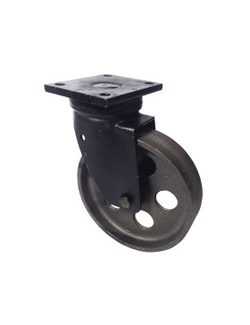 ROULETTE VINTAGE EN FONTE PIVOTANTE DIAMÈTRE 200MM CHARGE 600KG - INDUSTYL200P