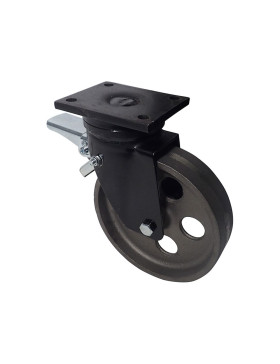 Castor VINTAGE INDUSTRIAL CAST IRON RESISTANCE 500 DEGREES DIAMETER 200 MM LOAD 600 KG - INDUSTYL200PAF