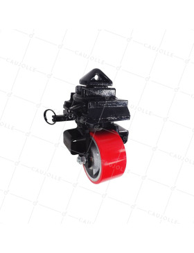 Castor OF CONTAINER DIAMETER 150 MM LOAD 1000KG - CAST IRON PU MONO 150 CONTAINER • Caujolle