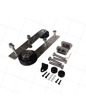 KIT DE 2 ROUES INOX POUR FER PLAT SUSPENDU DE 6 MM - POUR 99950
