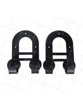 KIT OF 2 WHEELS FOR SLIDING DOORS AND 6 MM FLAT IRON HORSESHOE STYLE - FOR 99955 • Caujolle