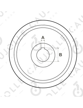 ROUE A CLAVETER EN POLYURETHANE DIAMETRE 300/80 MM CHARGE 2000KG - SFPU 300/80 A CLAVETER A50