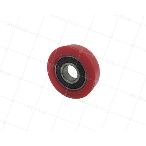 GALET EN POLYURETHANE DIAMETRE 40 MM CHARGE 25 KG AXE 12 MM • Caujolle