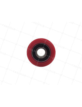 GALET EN POLYURETHANE DIAMETRE 40 MM CHARGE 25 KG AXE 12 MM