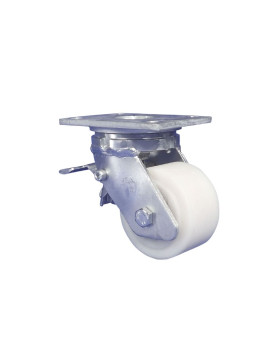 Castor SWIVEL NYLON CASTOR DIAMETER 100 MM LOAD 1200 KG - STEC NYLON 100P WITH BRAKE