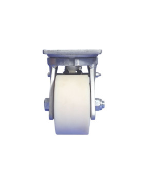 ROULETTE PIVOTANTE A FREIN EN NYLON DIAMETRE 150 MM CHARGE EXTREME 3000 KG - STEC NYLON 150P AF