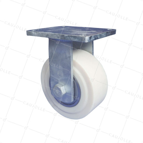 ROULETTE FIXE EN NYLON DIAMÈTRE 250 MM CHARGE 7500 KG - STEC NYLON 250F • Caujolle
