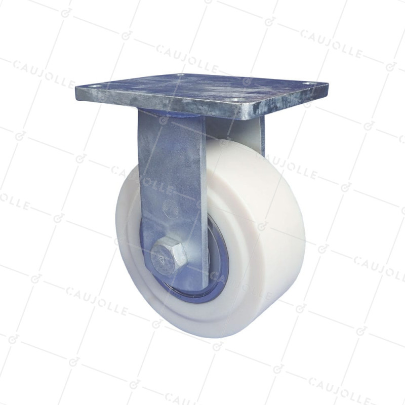 ROULETTE FIXE EN NYLON DIAMÈTRE 250 MM CHARGE 7500 KG - STEC NYLON 250F