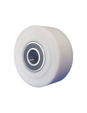 ROUE NYLON FORTE CHARGE DIAMETRE 200 MM CHARGE 4500 KG POUR AXE DE 45MM - S2490 200X80 RB45