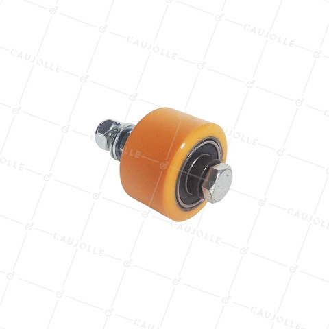 OLIVE GUIDE EN POLYURETHANE POUR PORTAIL COULISSANT DIAMÈTRE 50 MM LONGUEUR 30 MM AVEC BOULON DE 10 MM - OL 50X30 PU • Caujolle