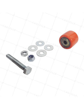 OLIVE GUIDE EN POLYURETHANE POUR PORTAIL COULISSANT DIAMÈTRE 35 MM LONGUEUR 27 MM AVEC BOULON DE 8 MM - OL 35X27 PU