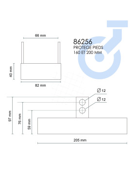 FOOT PROTECTOR FOR WHEELS WITH A DIAMETER OF 160 AND 200 MM - FOOT PROTECTOR 160/200