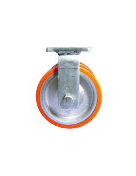 ROULETTE FIXE EN FONTE POLYURÉTHANE DIAMÈTRE 250 MM CHARGE 3600 KG - STEC DOUBLE 250F
