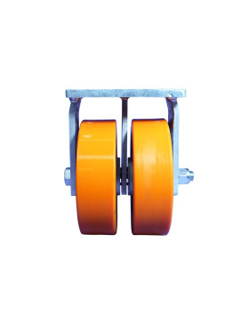 Castor FIXED IN POLYURETHANE CASTING DIAMETER 250 MM LOAD 3600 KG - STEC DOUBLE 250F