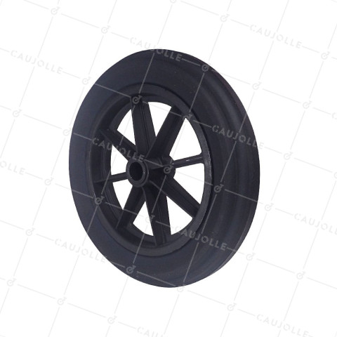 ROUE DE BROUETTE INCREVABLE DURE DIAMÈTRE 400 MM CHARGE 150KG AXE DE 30 MM - S605DP 400 L30-74 • Caujolle