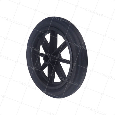 ROUE DE BROUETTE INCREVABLE DURE DIAMETRE 360MM CHARGE 125KG AXE DE 30 MM - S605DP 360 L30-74 • Caujolle