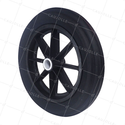 ROUE DE BROUETTE INCREVABLE DURE DIAMETRE 360MM CHARGE 125KG AXE DE 32 MM - S605DP 360 L32 POM • Caujolle