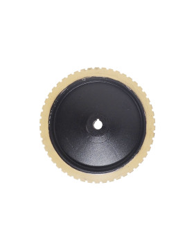 ROUE D'ENTRAINEMENT A CLAVETER EN CAOUTCHOUC SOUPLE DIAMETRE 250/50 MM - ROUE ALU CRANTEE A20