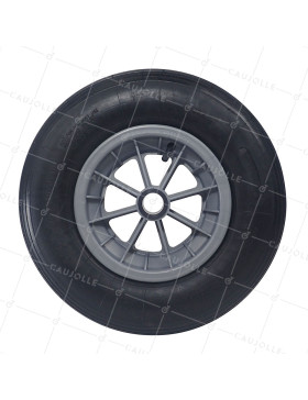 ROUE DE BROUETTE GONFLABLE DIAMÈTRE 400 MM CHARGE 150 KG POUR AXE DE 30 MM - S1006P L30 POM