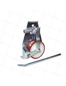 PAIRE DE ROULETTES ESCAMOTABLE A LEVIER POUR DEMENAGEURS DIAMETRE 138 MM CHARGE 1000KG - KIT LEVEL UP 138