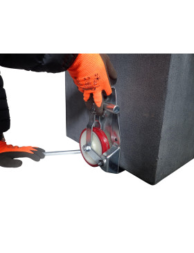 PAIR OF CASTERS RETRACTABLE LEVER FOR MOVERS DIAMETER 138 MM LOAD 1000KG - LEVEL UP KIT 138
