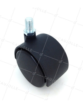 SCREW-IN CHAIR CASTOR 50 MM DIAMETER 10 MM THREADED STEM, 50 KG MAX LOAD - S49TF 50 • Caujolle