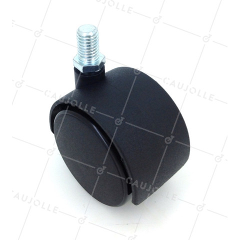 SCREW-IN CHAIR CASTOR 50 MM DIAMETER 10 MM THREADED STEM, 50 KG MAX LOAD - S49TF 50 • Caujolle