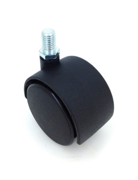 SCREW-IN CHAIR CASTOR 50 MM DIAMETER 10 MM THREADED STEM, 50 KG MAX LOAD - S49TF 50